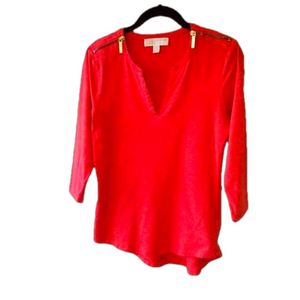 Michael Michael Kors Zipper Shoulder Top S